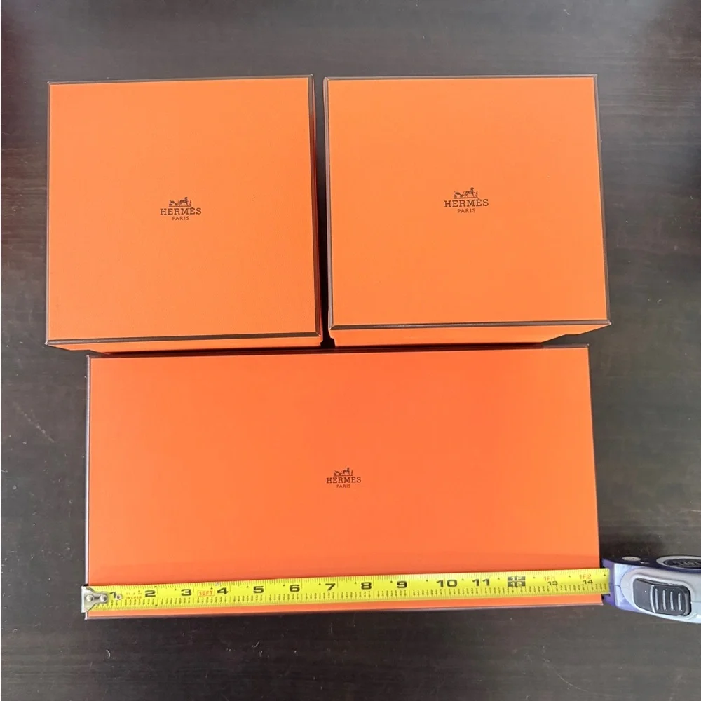 Hermes Orange Storage Boxes Set - Picture 3 of 3